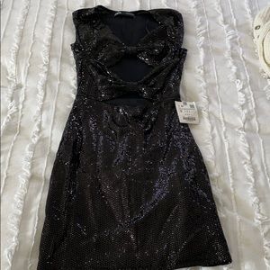 ZARA Black Sequin Dress with TAG